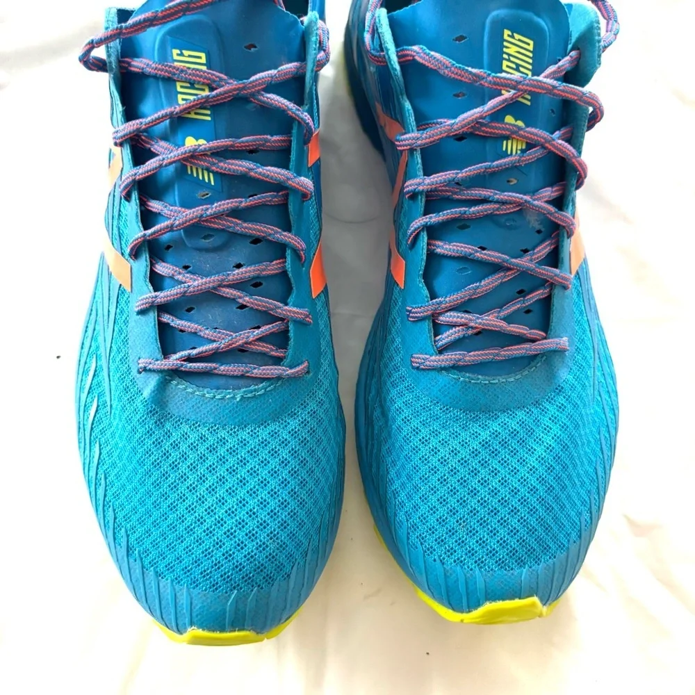 New Balance XC 900 V4 Blue and Neon Orange Marathon Track shoes SZ 9 Worn 1X